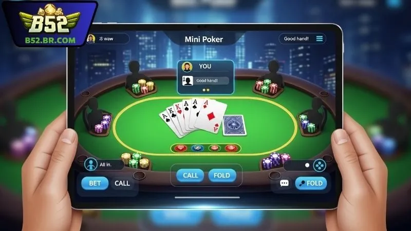 Mini poker B52 – Game quay thưởng nhanh, dễ thắng, nổ hũ 6 Mini poker B52